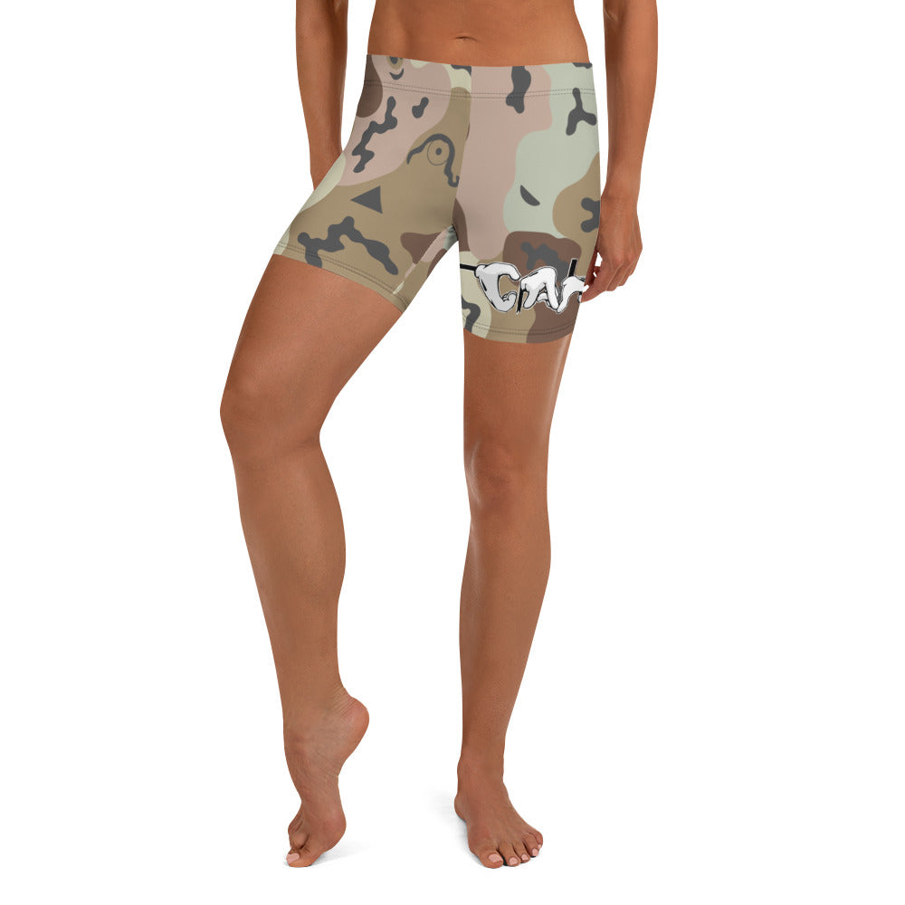 Camp Camo Biker Shorts