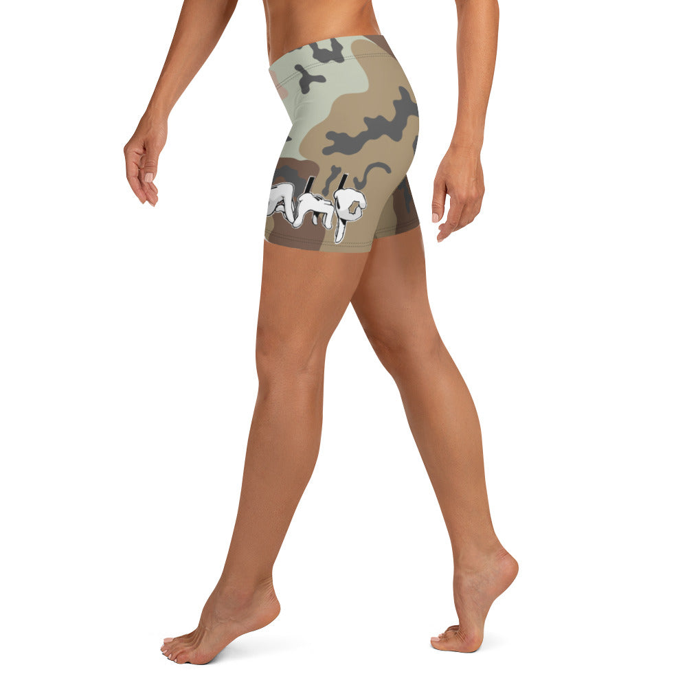 Camp Camo Biker Shorts